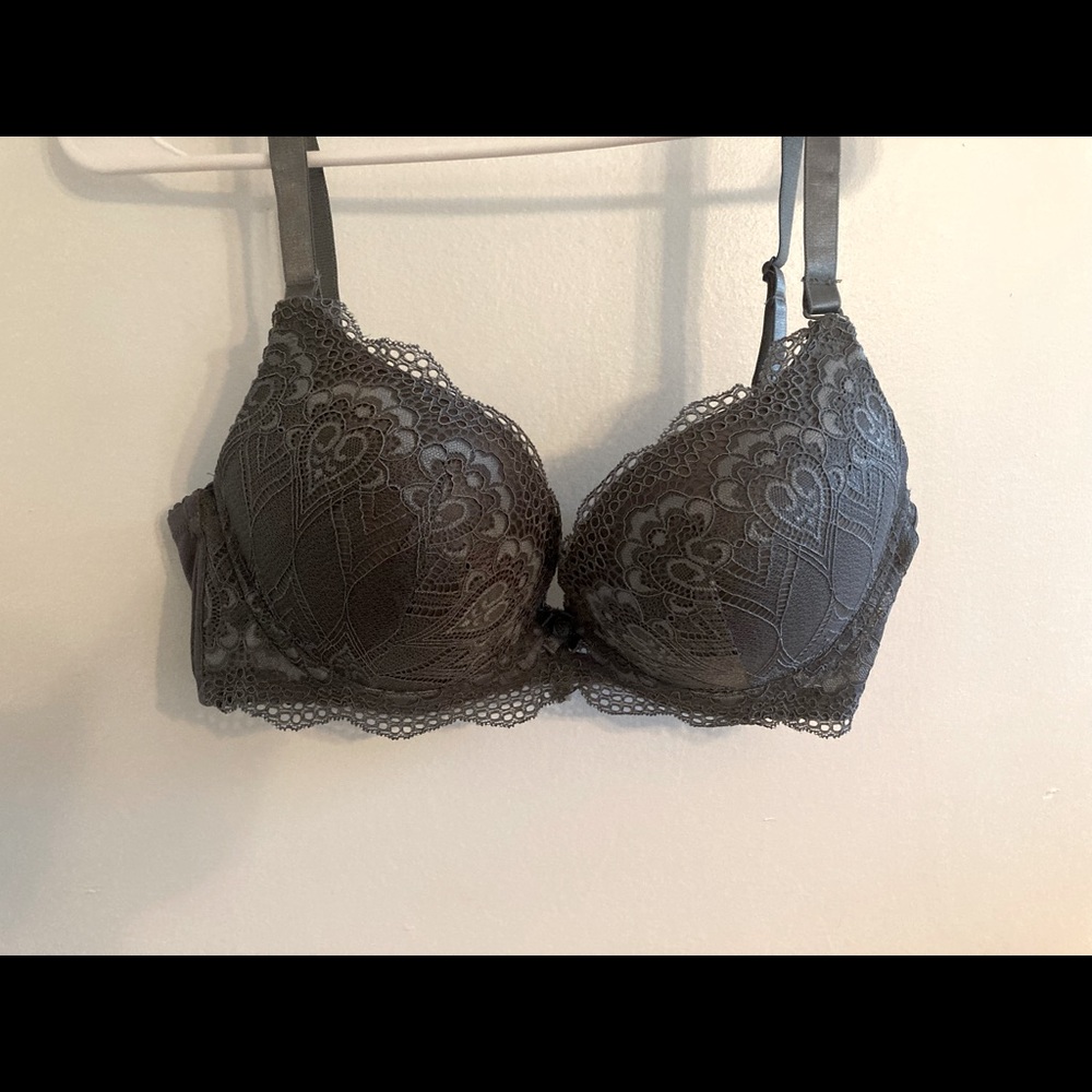 Gray Lace bra